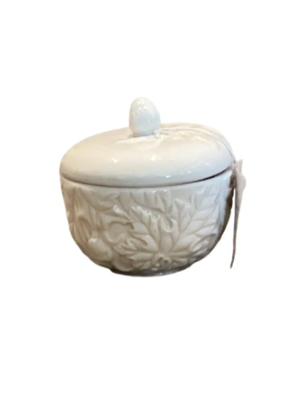 Hallmark Acorn Oak Leaf Ceramic Candle with Lid Pumpkin Scent New